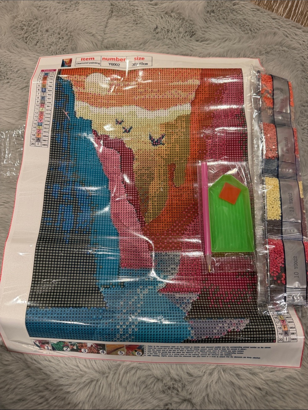 Colorful Sunset canyon Diamond Painting Kit - Blues, Pinks, Oranges new